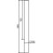 Ornamental bollard | steel tube 100 x 100 mm | series 4075B | stationary, for casting in concretewith ground anchor, total length approx. 1200 mm